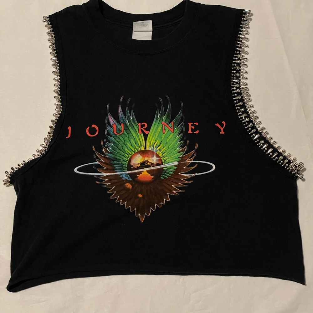 Cropped band tank top